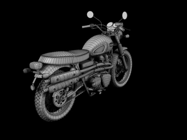 triumph scrambler 900 2012 3d model - Triumph Scrambler 900 2012 by Gonzo_3d